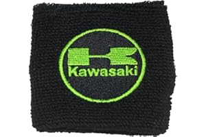 iTobest Motorcycle Brake Reservoir Sock Fits For Kawasaki Ninja ZX6R ZX10R ZX9R ZX12R ZX14R 300 400 650 1000 - Reservoir Sock Cover (Black and Kawasaki green)1 Pack