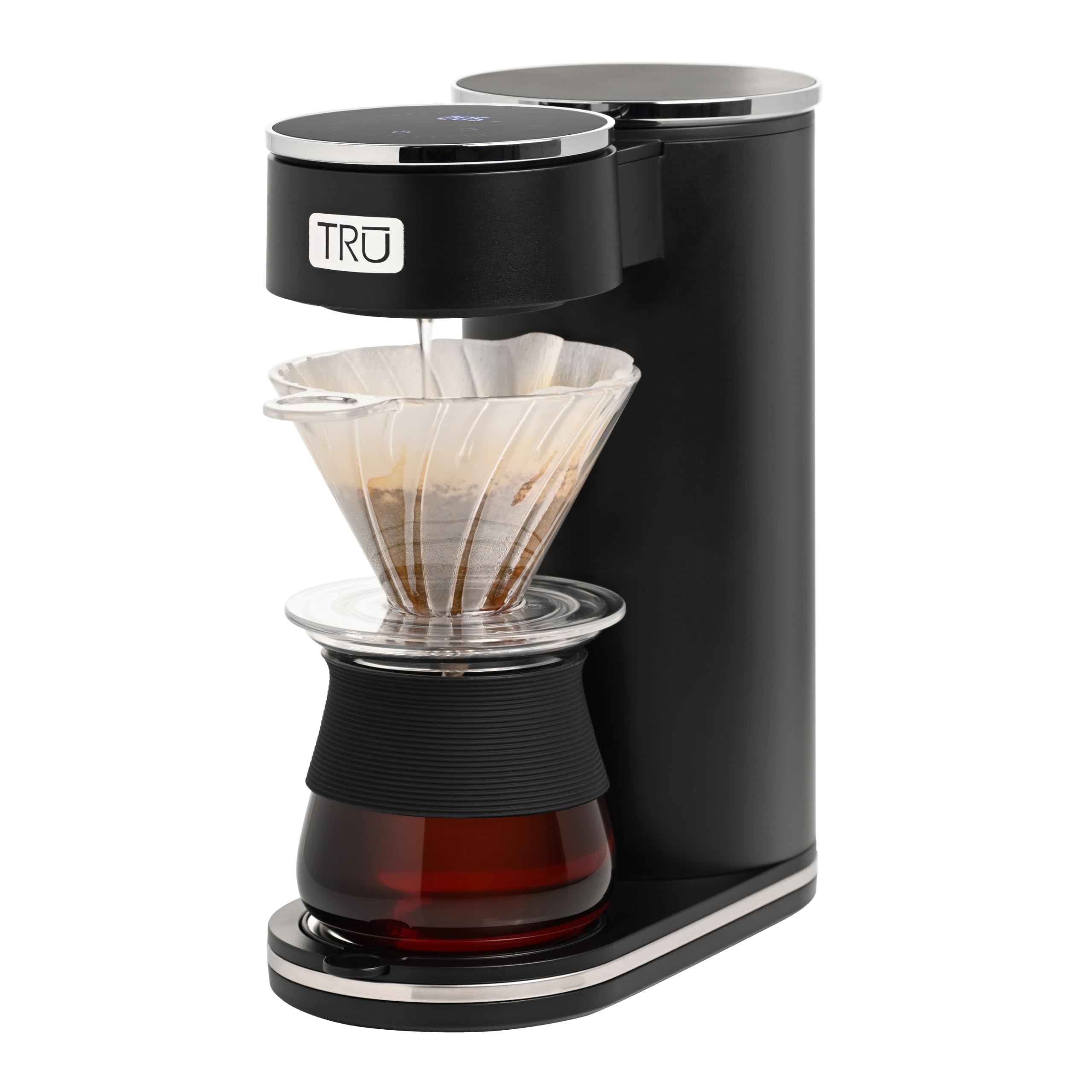 Photo 1 of TRU Automatic Pour Over Coffee Maker with Digital Controls - Auto Coffee Maker with Plastic Cone Dripper - Coffee Brewer for Household Use