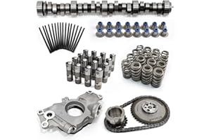 BTSCAR E1840P Sloppy Stage 2 Camshaft Kit, Fit for 1997-2013 Chevrolet/GMC Gen 3/4 4.8L 5.0L 5.3L 6.0L 6.2L LS1 LS2 LS6 LQ4 LQ9 LS Cam Kit, Includes 585"/.585" 5.3 LS Cam Kit, Lifters, Timing Chain