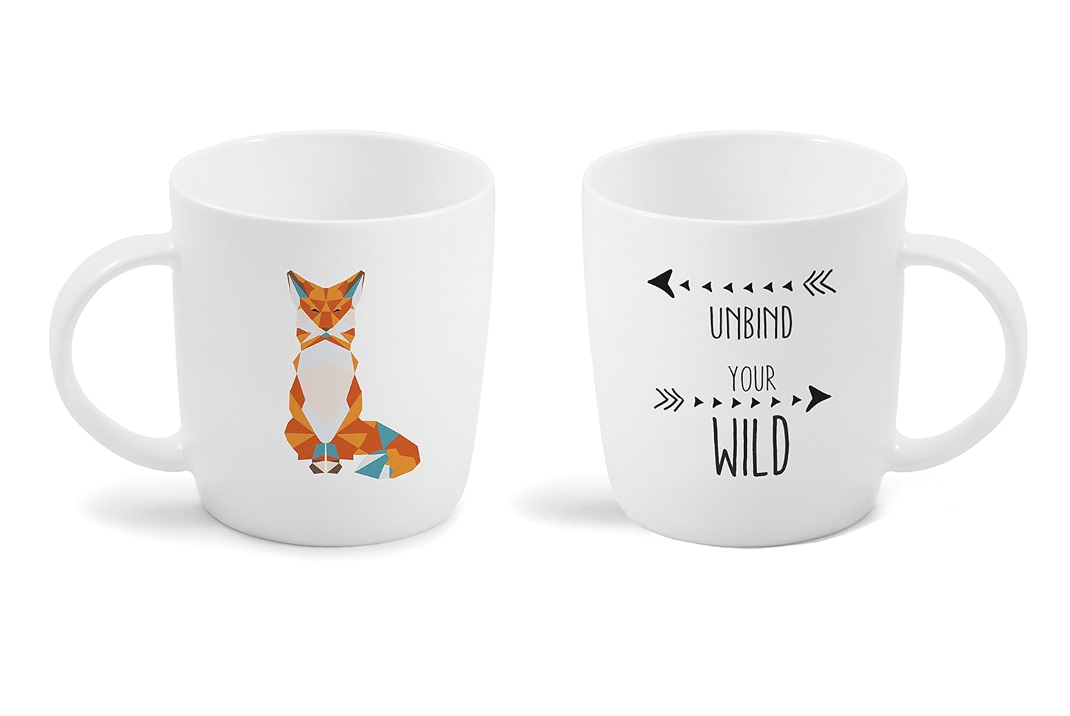 Vialli Design Fox 370 ml MIA Natura Taza, Porcelana, Blanco, 11 x ...