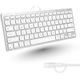 Macally USB C Wired Keyboard for Mac (USB C + USB A) &ndash; Compatible Keyboard for MacBook Pro/Air, iMac &amp; MacMini &ndash; Compact Mac Keyboard