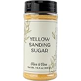 Olive & Vine Yellow Sanding Sugar, Sweet Finish, For Baking & Decorating, Rich Tradition, Authentic Taste, For Global Recipes (14.4 Ounce)