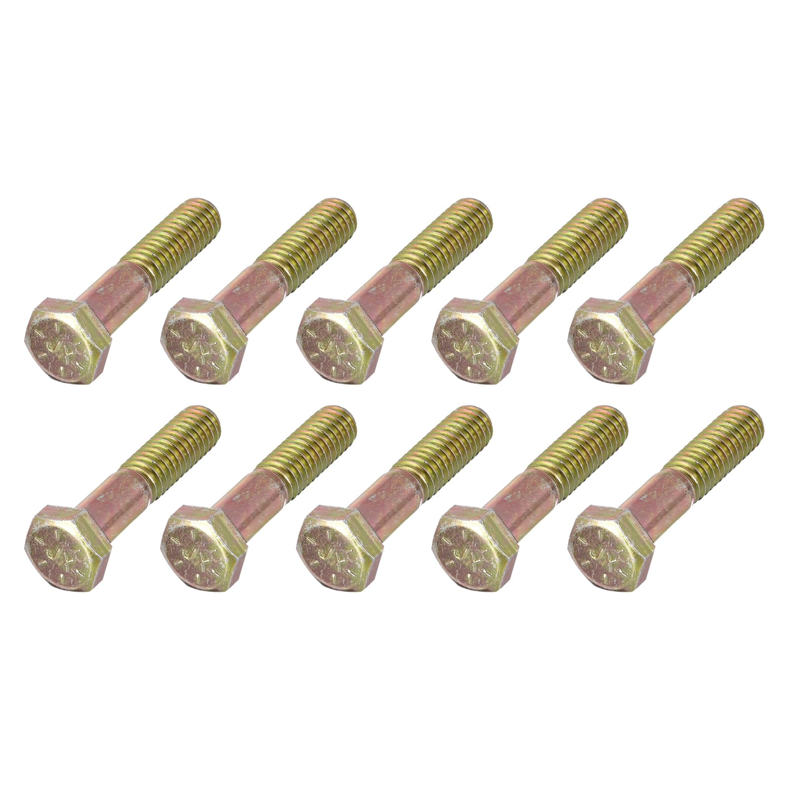 METALLIXITY Hex Bolts (5/16-18x1-1/2") 50Pcs, Carbon Steel Zinc Plated, Coarse Thread UNC Hex Head Screw Bolt - for Furniture Repair, Yellow — image 1