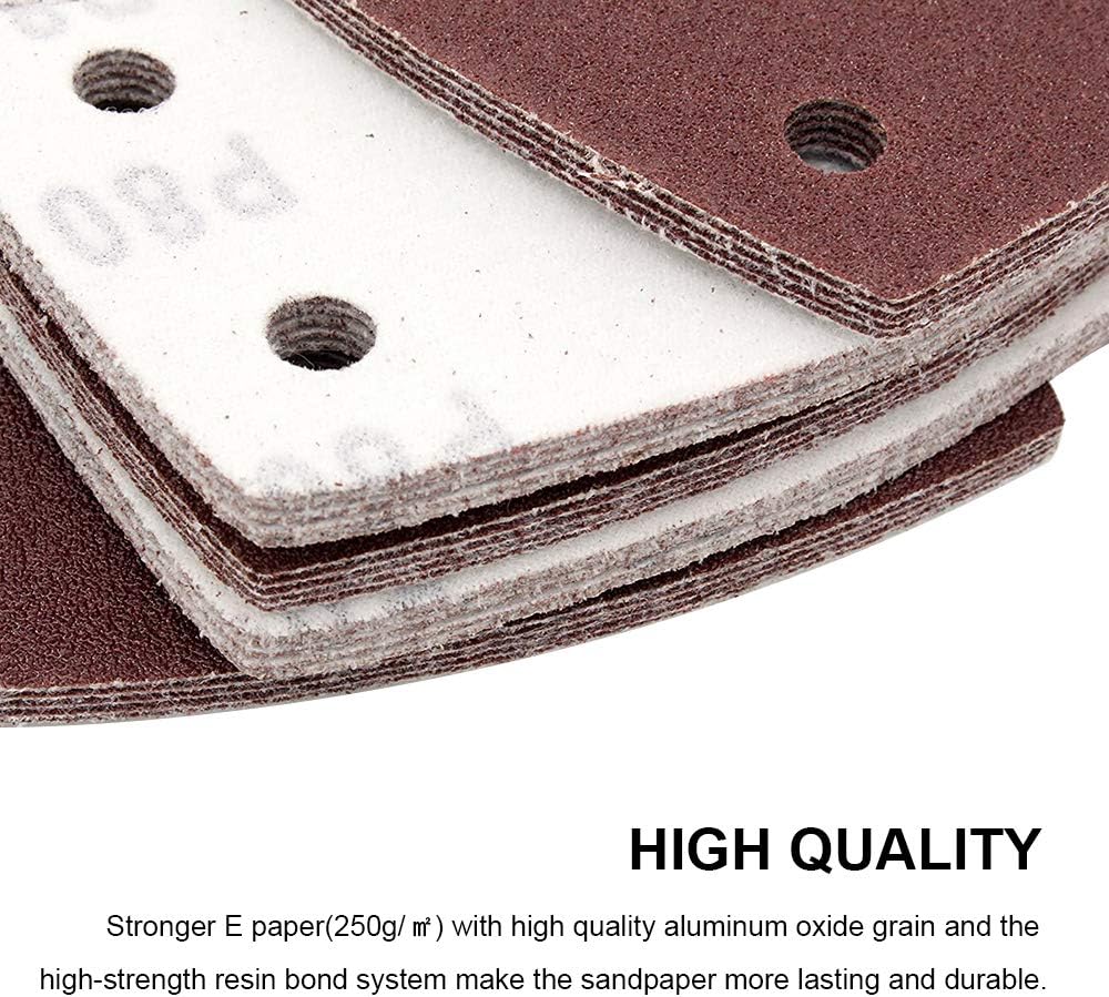 60 Pieces Mouse Sander Pads to Fit Black and Decker Detail Palm Sander 11 Holes Mouse Detail