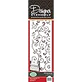 Designer Stencils Leafy Scroll Cake Stencil, Beige/Semi-Transparent