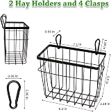 S SANGLE SOPFFY Rabbit Hay Feeder 2PCS Metal Frame Wall Mount Guinea Pig view 3