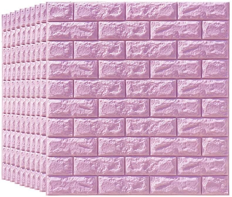 10 Packs 3D Brick Wall Stickers, 3D Brick Wallpaper, Brick Pattern Wall