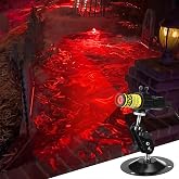 Aurelema 1 Pack Red Laser Halloween Module Generator with Timer | Halloween Projector Light, Work with Low Lying Fog Machine (Not Included), IP67 Waterproof Outdoor Scary House Garden Decor