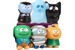 FAUKAIT New 6 Packs-Halloween Squishies Toys Slow Rising Party Favors:Pumpkin,Zombie,Black Cat,Mummy,Vampire,Ghost Halloween Treat Bag Classroom Prizes,Stress Relief Toys for Kids Toddlers Gift