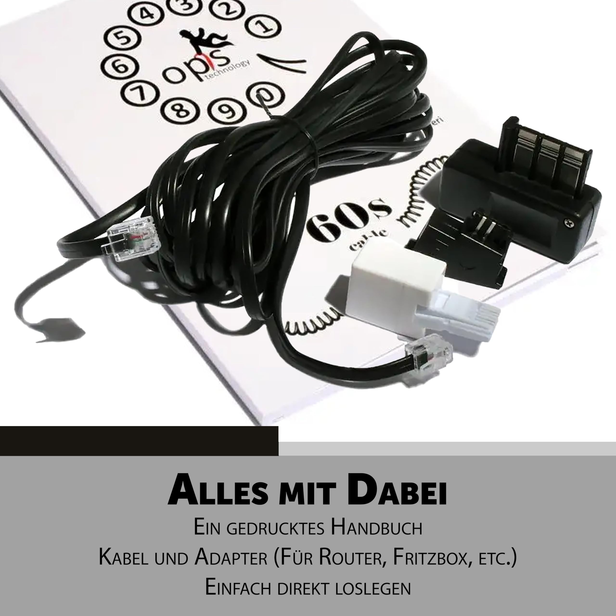 Opis 60s Cable Retro Telephones Separated