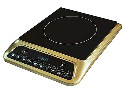 ORBON 2000 Watt Unique Golden Induction Cooktop/Induction Cookers/Electric Cooking Heater/Induction Radient Cooktop/Hot Plate/G Coil Stove (Made in India)