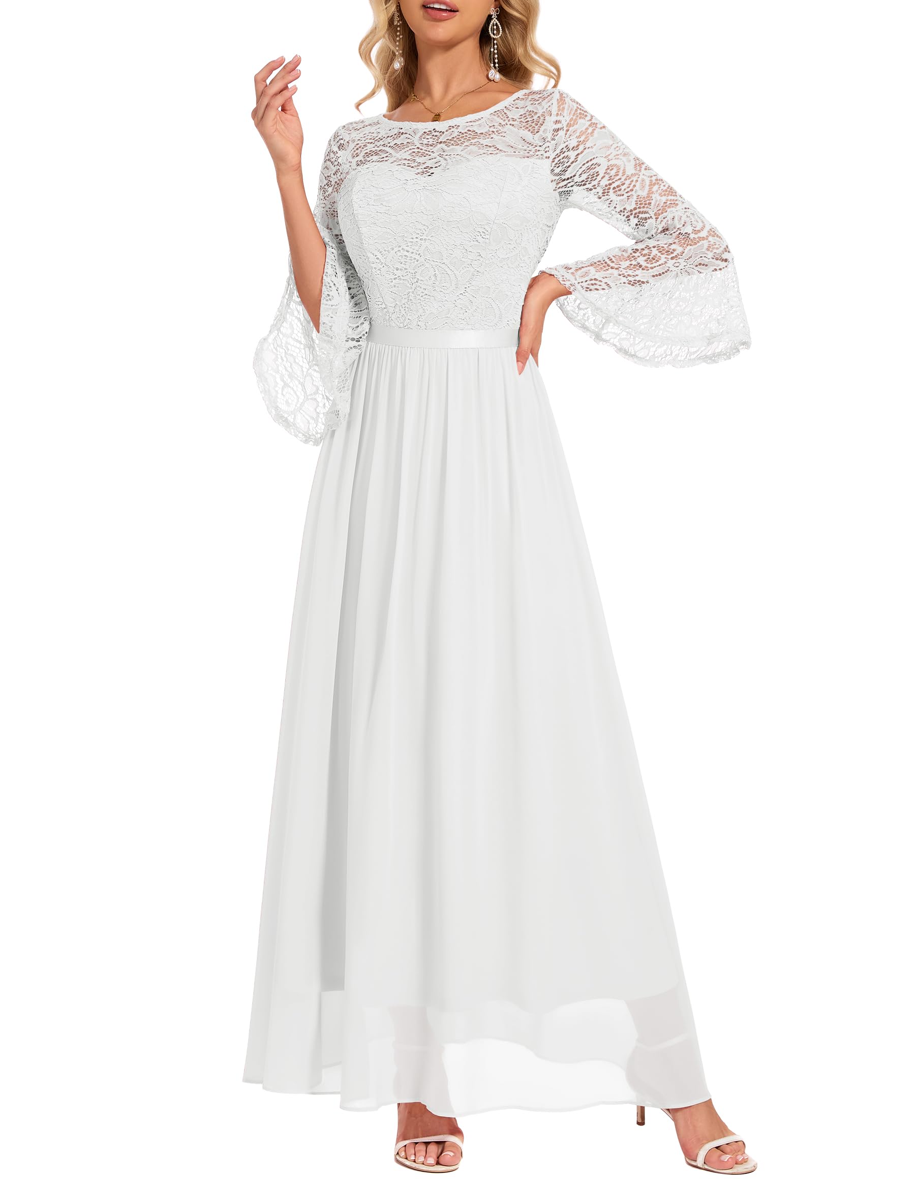 Wedtrend Women's Bridal Shower Dress, 3/4 Sleeve