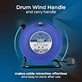 Masterplug Four Socket 40m Open Cable Reel Heavy Duty Blue/Black 13A 4G view 2