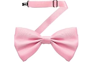 MDSTYLE Bow Ties for Men Pre-Tied Adjustable - Classic Men's Bow Tie - Tuxedo Wedding Formal Bowtie Solid Color Bowties