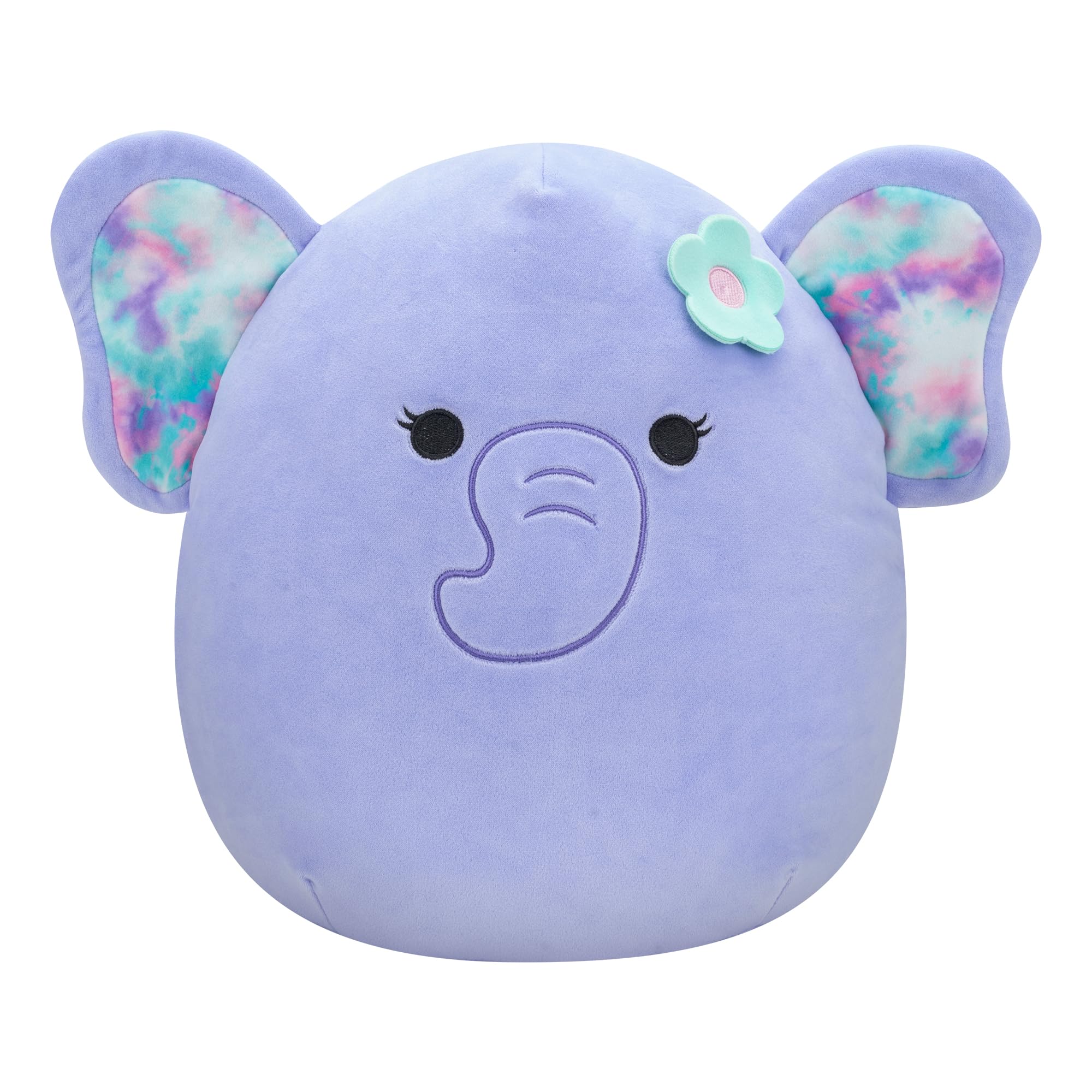 Squishmallows Original 7.5-Inch - Anjali the Purple Elephant with Flower Pin