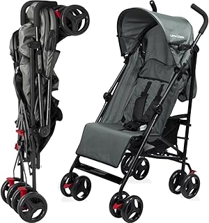 Buggy MARLIN Kinderwagen KLAPPBAR &amp; LEICHT Sportwagen (GRAU/SCHWARZ)
