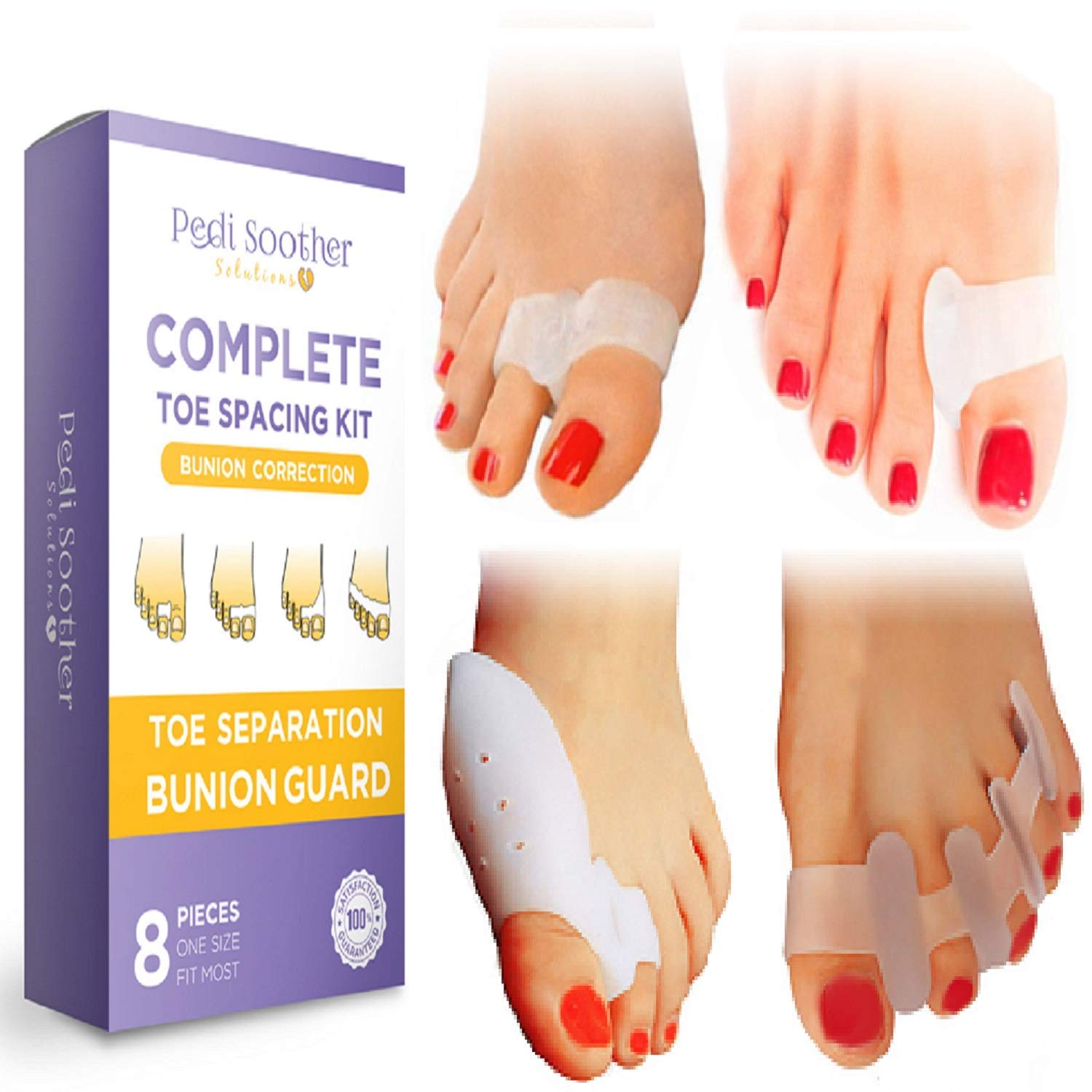 Bunion Corrector and Bunion Relief Complete Bunion Kit Hammer Toe Separators