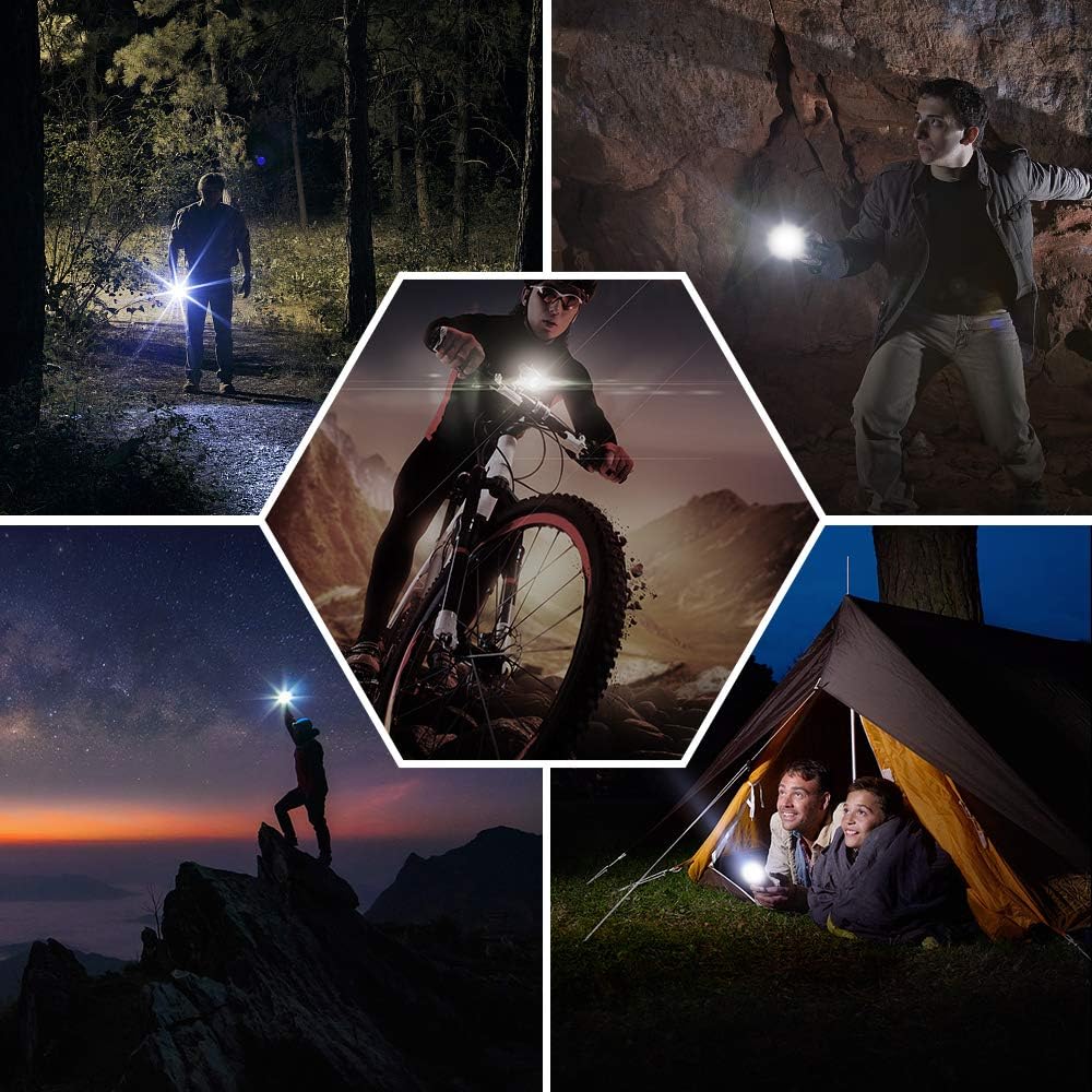 Wsky LED Tactical Flashlight - Best Upgraded S2000 Pocket-friendly Water Resistant Flashlight - Perfect for Camping Biking Home Emergency or Gift-Giving (Batteries Not Included) - - 