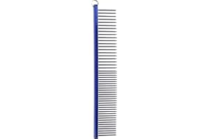 Resco US-Made Combination Comb for Dogs and Cats, Blue