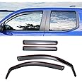 Zekzoop Visor Rain Guards Compatible with 2024 2025 Toyota Tacoma Front and Rear in-Channel Window Visors Wind Deflectors Weather Shield Tacoma 5 Seats Double Cab 4PCS Accessories (Visor Rain Guards)
