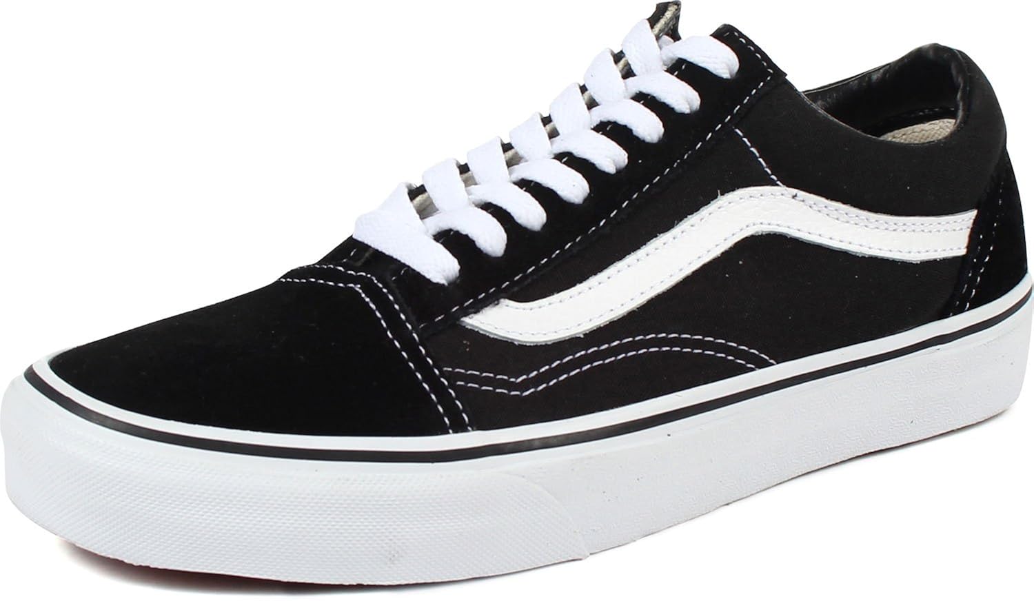 vans canvas old skool black & white shoes