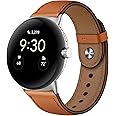 Apawband Leather Band Compatible for Google Pixel Watch Band Replacement Strap Breathable Bracelet Band for Google Pixel Watch Smartwatch Accessories