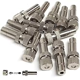 Misting Nozzles for Outdoor Cooling System 10pcs Mister Nozzle Atomizing Misting Sprayer Fog Nozzles for Garden, Humidification, Landscaping, Dust Control, 0.024Inch (Size : 0.6mm)