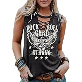 Wasted On You Steer Skull Criss-Cross Hollow Out Tank Tops Women Western Cowboy Rodeo Shirt Tops Country Music Tank Tops