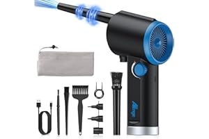 ATEngeus Compressed Air Duster, Electric Air Duster, Cordless Air Duster for Computer, Stepless Speed, Keyboard Cleaner, Replace Canned Air, Brushless Motor, 6000mAh