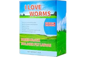 I LOVE WORMS Dried Black Soldier Fly Larvae (10lb), 100% Natural Non-GMO, Treat for Chickens, More Calcium Chicken Feed Than Mealworms