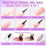 gelike ec Gel Nail Glue 6 in 1 UV Base Coat Strengthener Blooming Gel view 3
