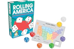 Gamewright Rolling America, The Star Spangled Dice Action Game Multi-colored, 5",96 months to 192 months