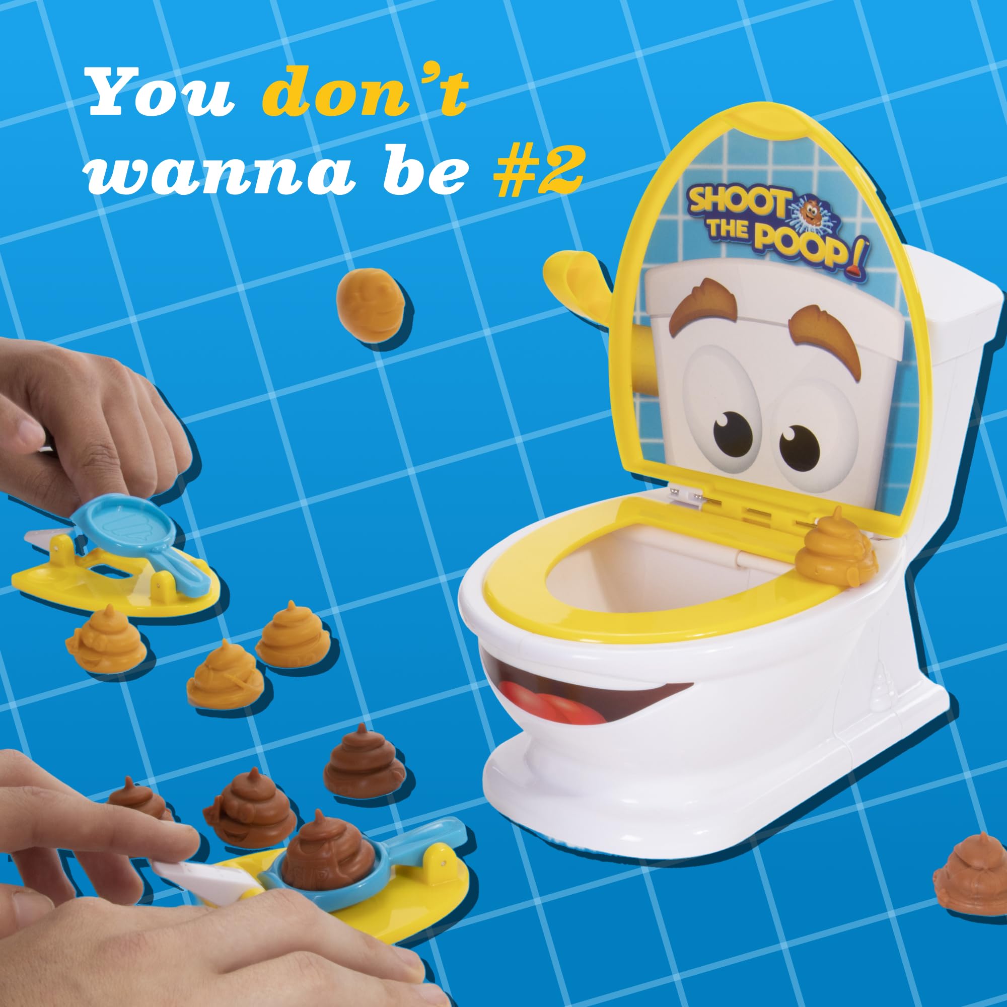 Brybelly Shoot The Poop – The Original Talking Toilet Game for Kids & Families – Funny Fast-Action Poop-Launching Game with Sounds & Silly Humor for Ages 4+