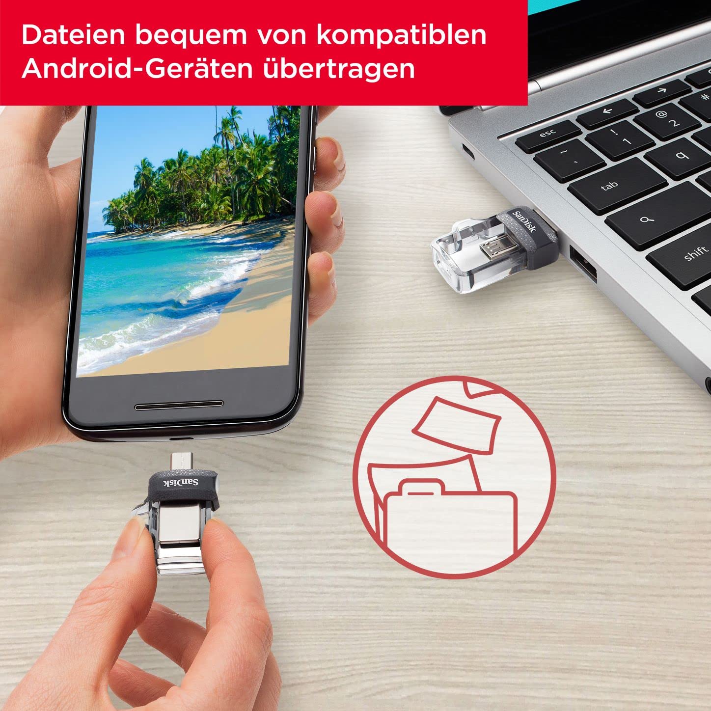 Sandisk Ultra Dual Drive m3.0 128GB Ultra Dual m3.0, 128 GB, USB, SDDD3-128G-G46 2