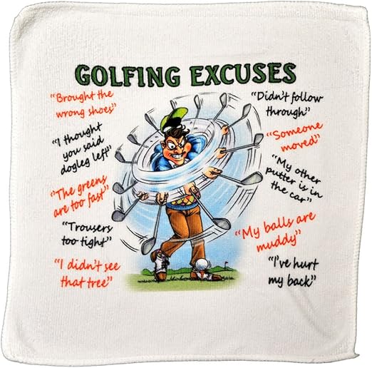 Golf Excuses Microfibre Cleaning Cloth Perfect for cleaning Golf