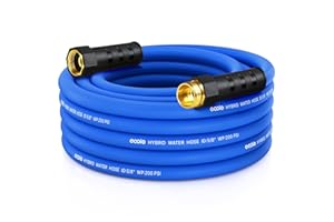 EOOIO Heavy Duty Garden Hose 25 ft, Non-Expanding Flexible Water Hose, Kink Resistant Lightweight Hybrid Hose, Leakproof Hose Male to Female Fittings