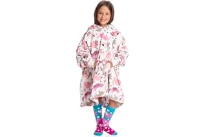 MAD DOG CONCEPTS Mad Dog Kids Blanket Hoodie - Wearable Blankets with Cozy Sleeves, Soft Fleece & Sherpa Designs, for Boys & Girls, Ages 4-13
