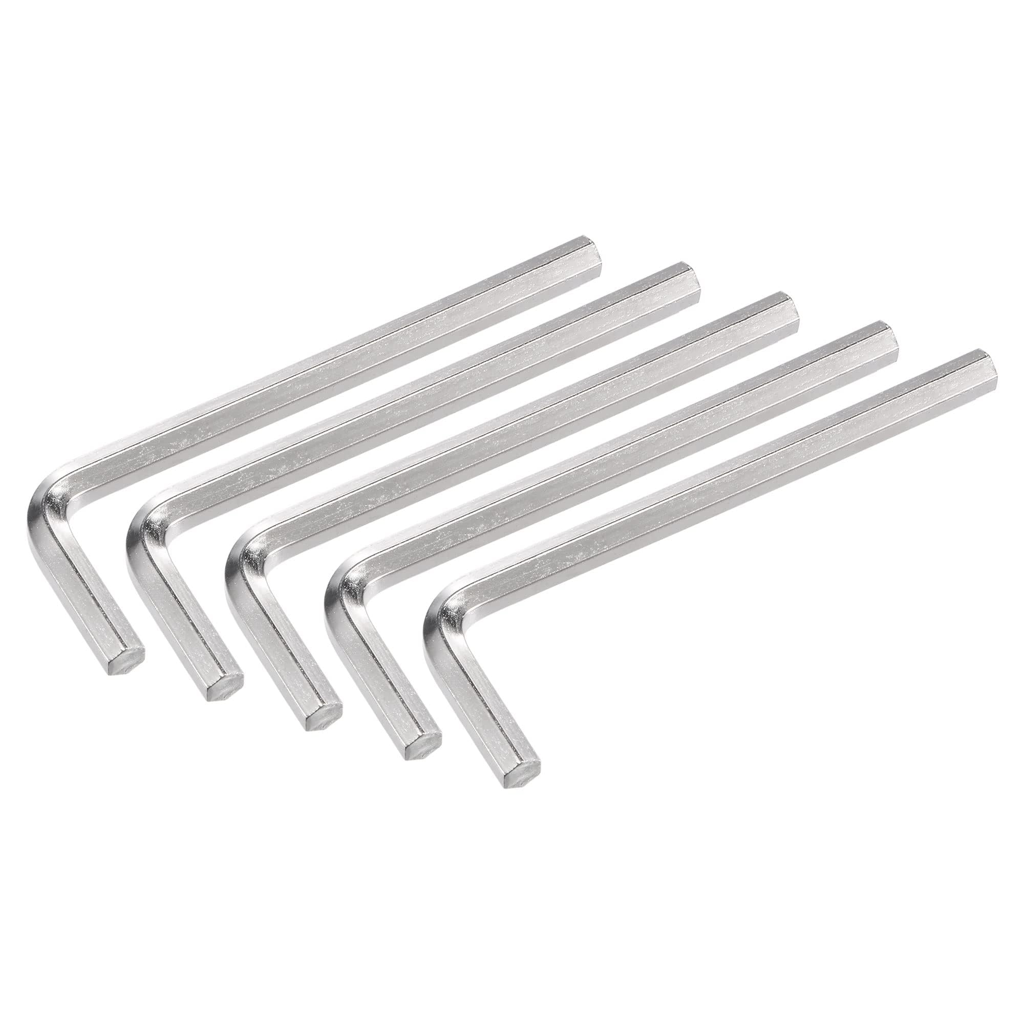 TOP-VIGOR 5Pcs 4mm Hex Key Wrench, Metric CR-V L Shaped Allen Key Imperial Hexagon Head Spanner Tool for Repairing, Installation
