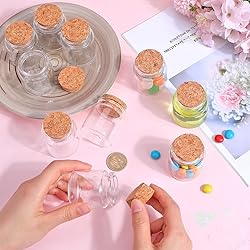 CRASPIRE 12Pcs Small Glass Bottles with Cork
