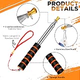 Outus Telescopic Flagpole 2 Pcs 6.65ft Stainless Steel Handheld With 10 Hooks view 3