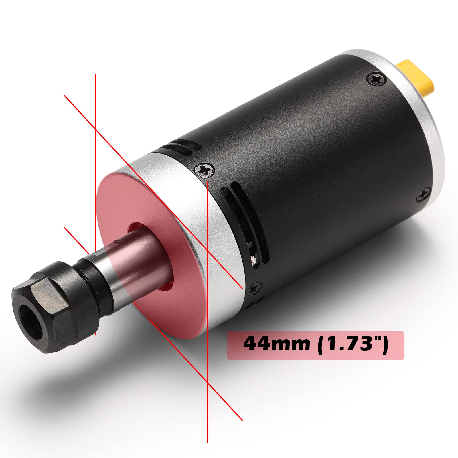 CNC Brushless Motor DC Spindle Kit 24V 12000rpm with Drive Board & Collet Holder Installed, Perfect for 3018-PRO CNC Machine