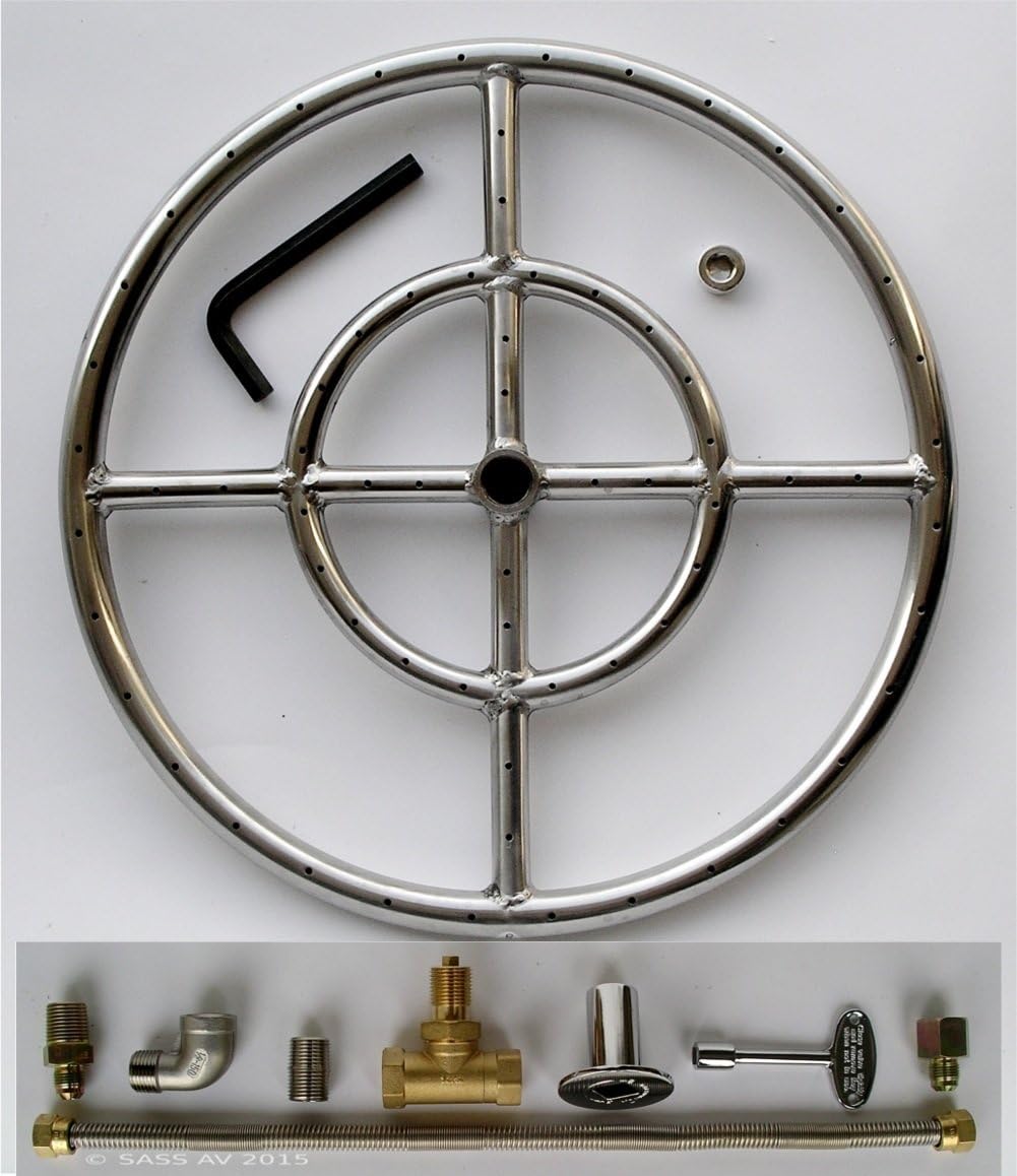 Amazon Com Fireplace Glass San Diego Fire Pit Ring 15