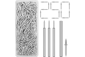 QUADAFY 250 Pack Double-Headed Skirting Nails With Sleeve Tool - Double Sided Nails for Wood, Traceless Invisible Screws Seamless Solid Wood Baseboard