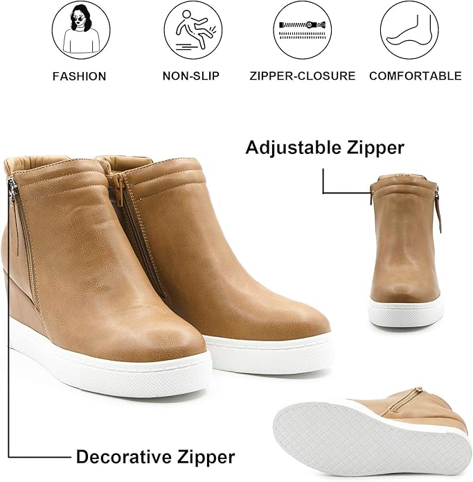 Softome Womens Sneakers Platform Booties