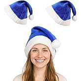 Plush Santa Hat Multicolor Christmas Hair Cap Decorations Unisex Velvet Fabric Hat Festival Costume Cosplay