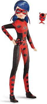 Bandai Miraculous Ladybug And Cat Noir 26cm Fashion Doll V2 with Kwami Tikki