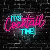 Cocktails Neon Sign, Cocktail Bar LED Neon Light for Wall Decor Dimmable Led Light Up Sign for Home Beer Bar Pub Night Club Party Man Cave Decoration Gift USB Powered(14.2"*7.5")