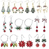 Christmas Earrings for Women Holiday Gifts JingleBall Snowflake Bow Earrings Dangle Stocking Stuffers Christmas Dresses Accessories for Women Cute Xmas Party Jewelry Gifts