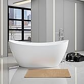 60" Acrylic Freestanding Bathtubs, High-back Stand Alone Tub, Soaking Tubs for Bathroom, Integrated Overflow and Drain, cUPC 