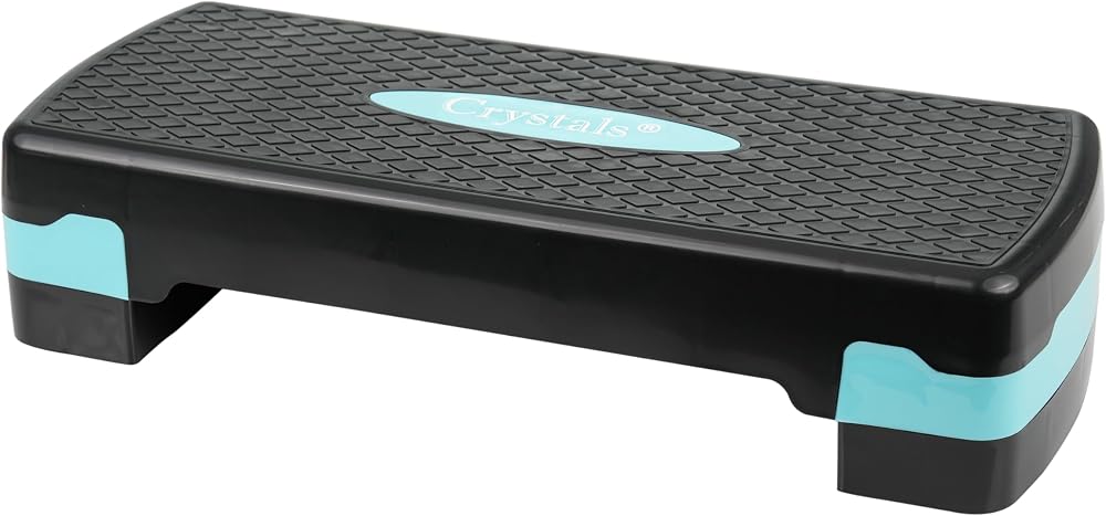 Denny International 2 Level Adjustable Yoga Step Blue Striped 10/15 cm
